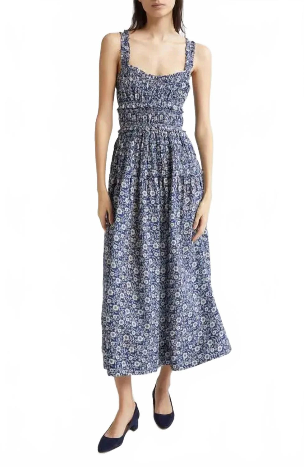 Marjorie Dress In Jessamine Calico | Shop Simon