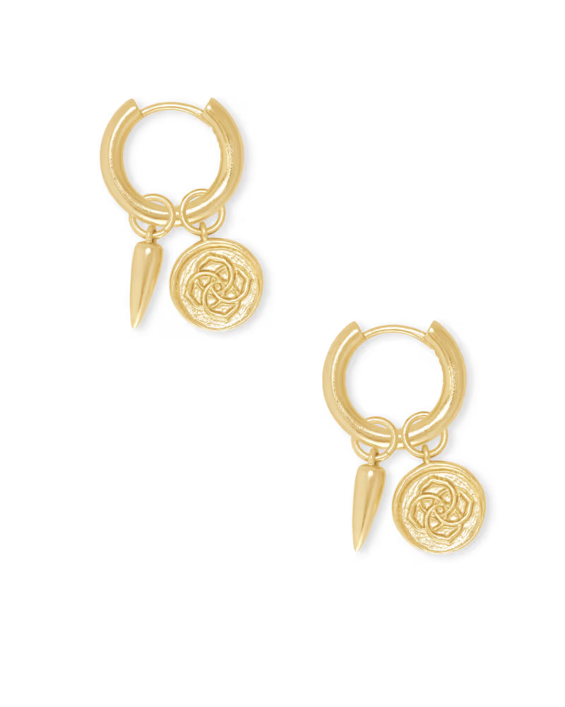 Dira Coin Huggies in Gold | Kendra Scott