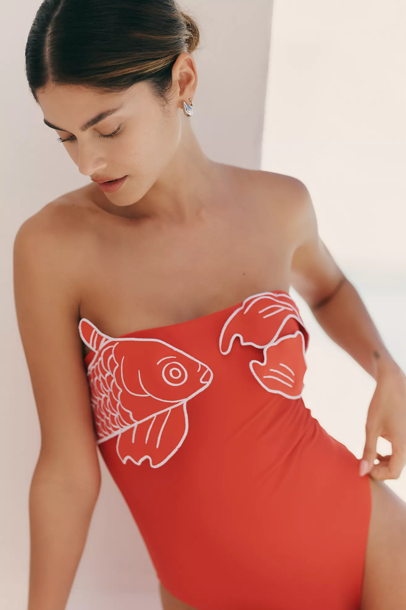 Farm Rio x Anthropologie 3D Fish One-Piece Swimsuit | Anthropologie (US)
