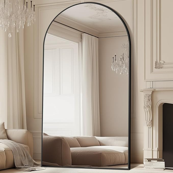 MELOMOIR 82"x44" Oversized Floor Mirror Freestanding, Arched Full Length Mirror for Bedroom Livin... | Amazon (US)