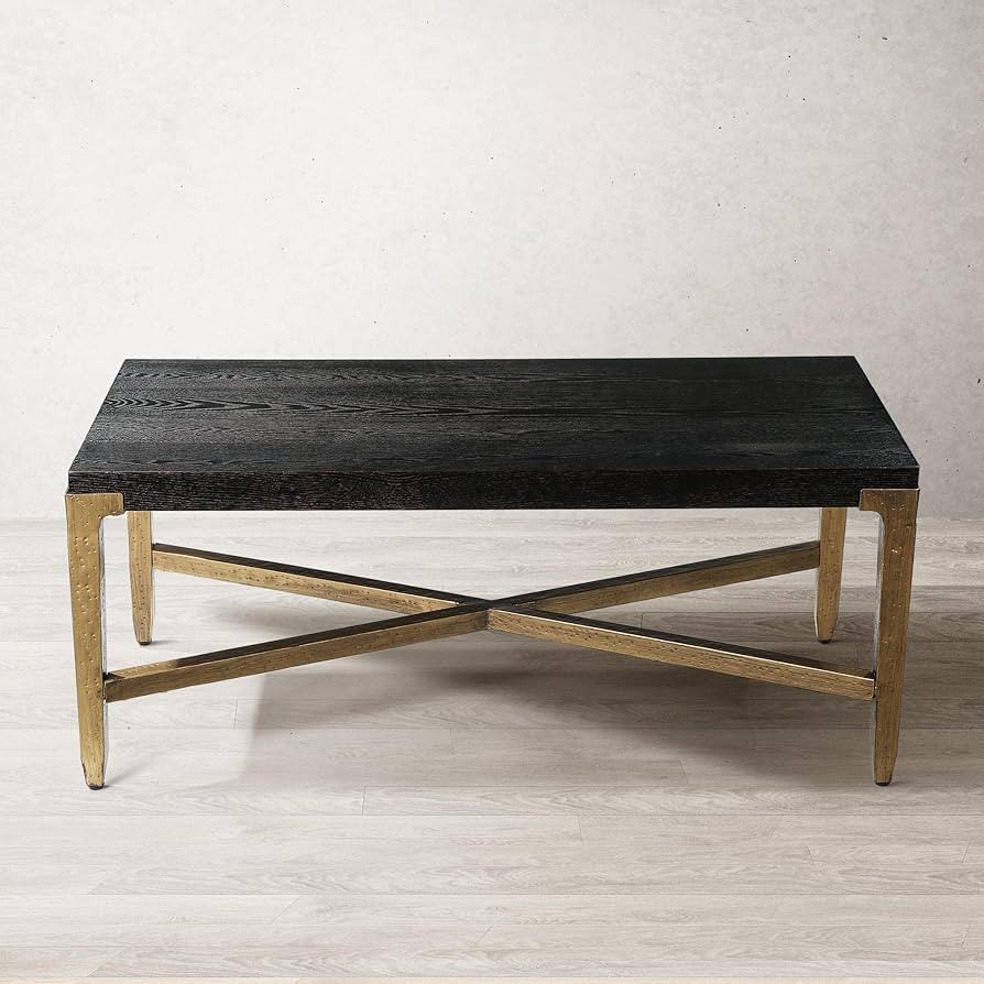 Uolfin Coffee Tables for Living Room, 42" L with Gold Finish Legs | Amazon (US)