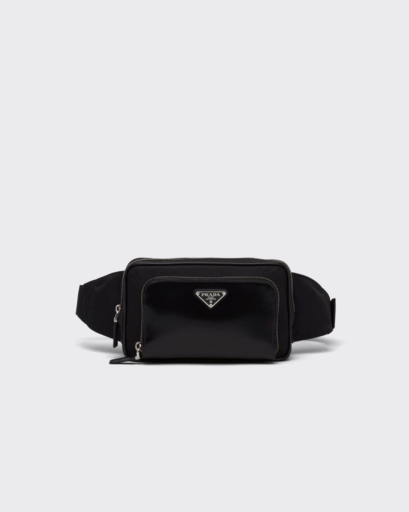 Re-Nylon and brushed leather belt bag | Prada Spa US