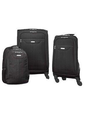 Samsonite Tenacity 3 Piece Softside Set - Luggage Backpack Black Brand New | eBay US