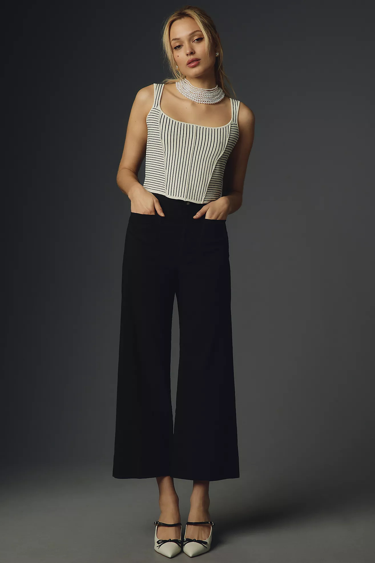 The Colette Cropped Wide-Leg Pants by Maeve | Anthropologie (US)