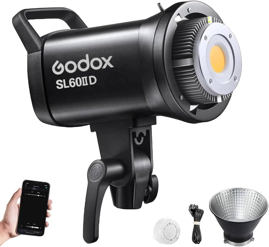 Godox Luz de video LED SL60IID 70W, 18600Lux@1M 5600K COB LED luz continua, aplicación Bluetooth... | Amazon (US)