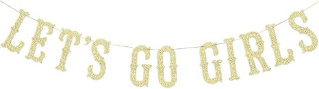 Party101 Gold Let's Go Girls Banner - Cowgirl Party Decorations for Girls - Birthday, Western, Sp... | Amazon (US)