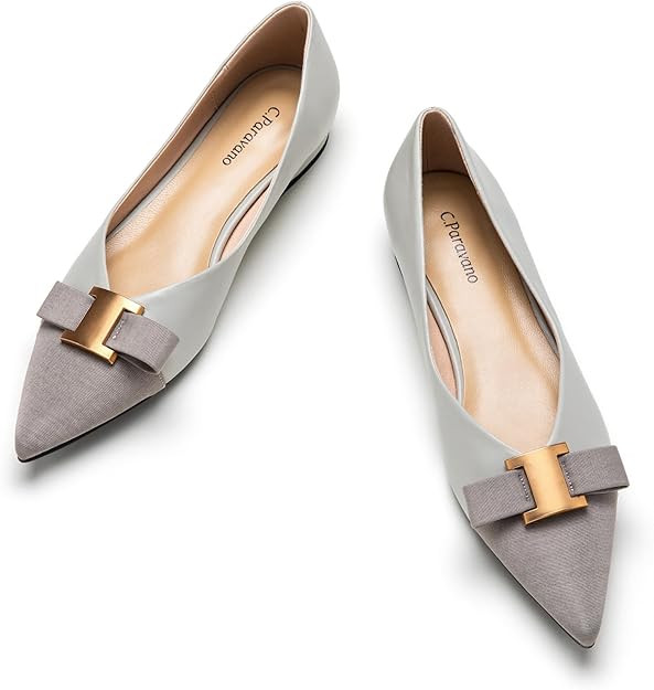 C.Paravano Women’s Flats I Flat for Women Leather I Pointed Toe Flats I Ballet Flats for Women ... | Amazon (US)