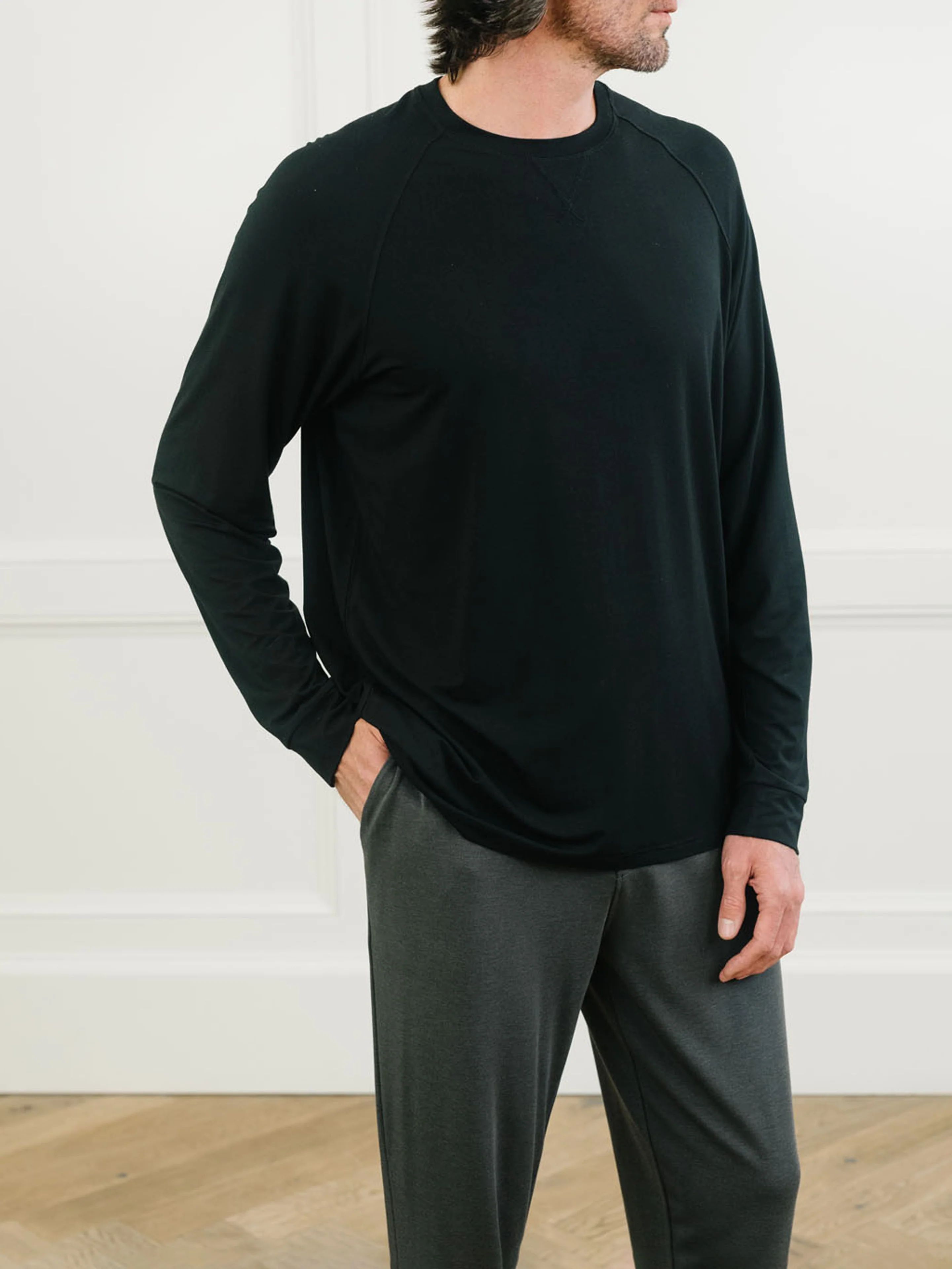 Men's Stretch-Knit  Bamboo Long Sleeve | Cozy Earth