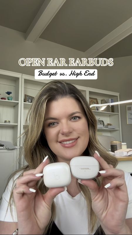 Open Ear Earbuds | Budget vs. High End 🖤

I have the hardest time with in ear earbuds because of my ear piercings.  These are perfect since they don’t go in your ear at all! Both pairs are super comfortable and have really good sound quality! 

These are great for listening to music or podcasts while still remaining aware of your surroundings! 

#LTKGiftGuide #LTKVideo #LTKActive