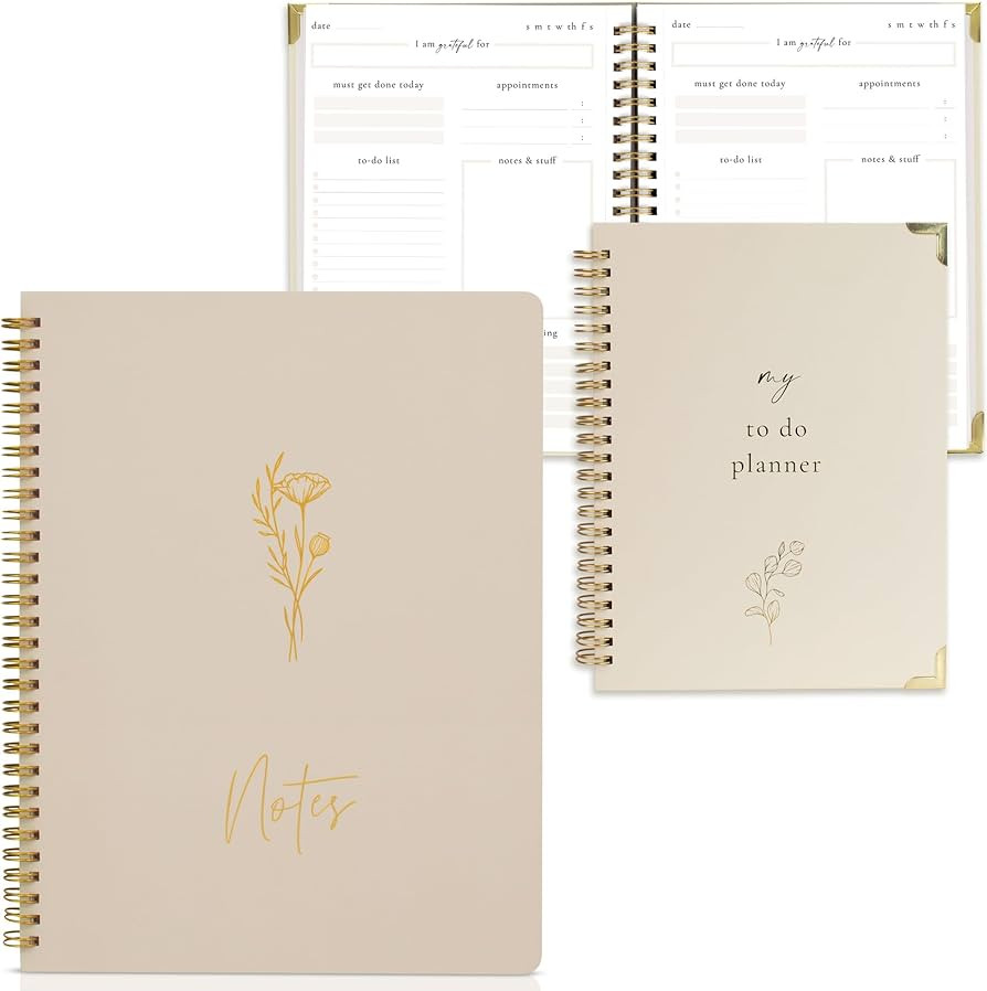 Simplified To Do List Notebook and Spiral Notebook Journal For Women Bundle - Perfect to Stay Org... | Amazon (US)