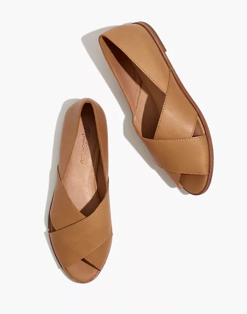 The Blaine Crisscross Flat in Leather | Madewell