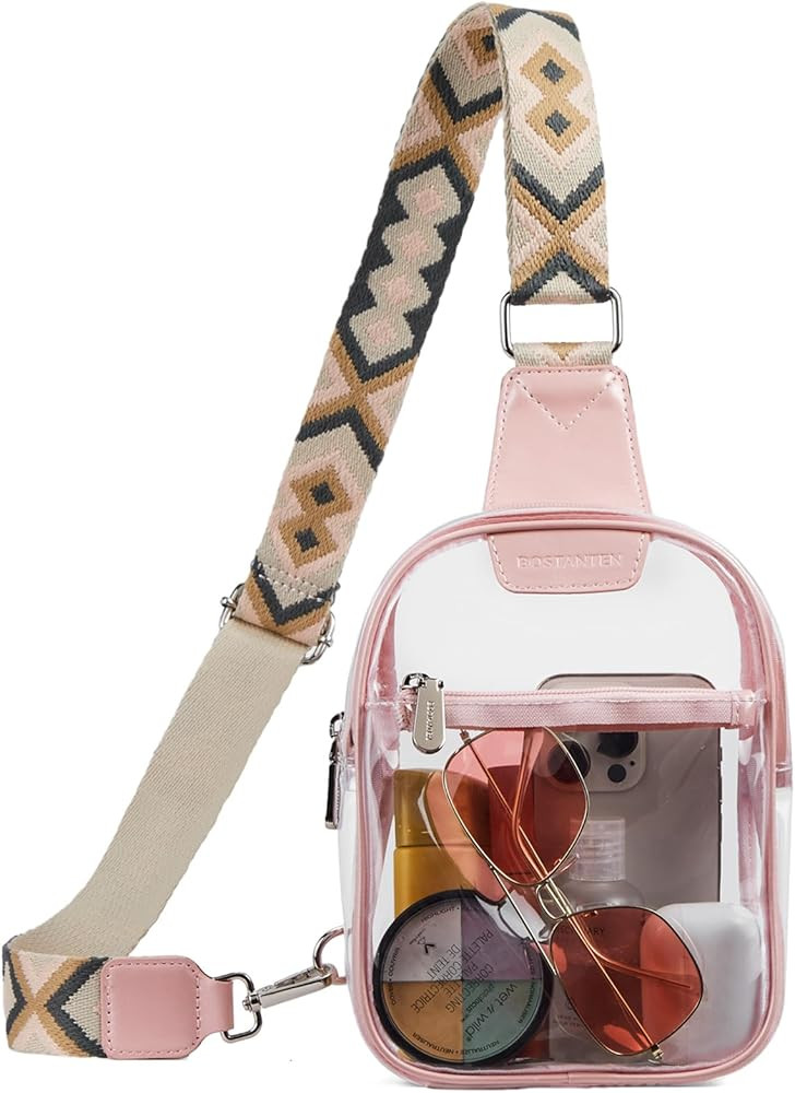 BOSTANTEN Small Sling Bag for Women Leather Crossbody Bags Fanny Pack Chest Bag for Travel | Amazon (US)