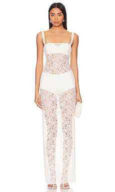 Lovers and Friends Gracia Gown in White from Revolve.com | Revolve Clothing (Global)