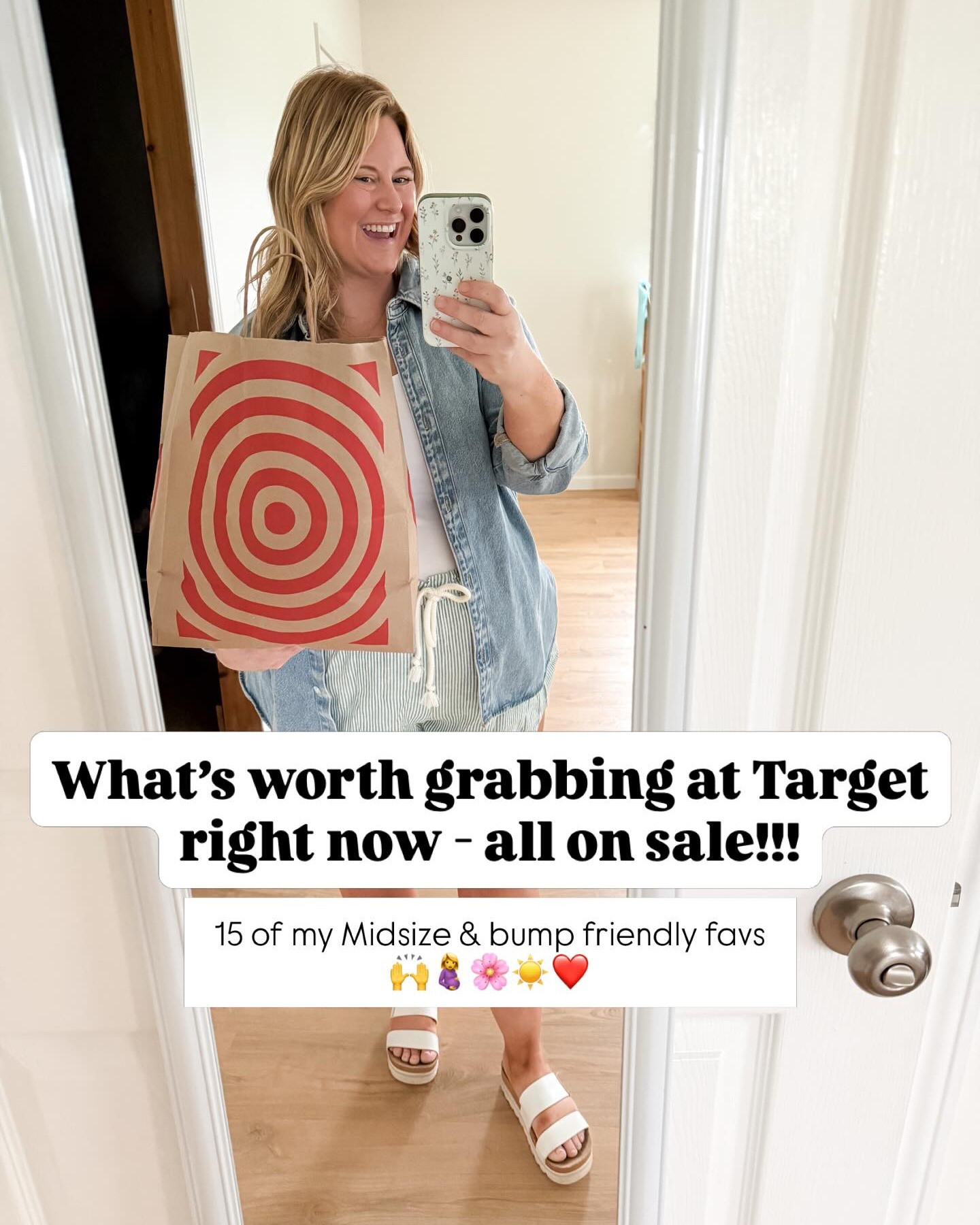 Some of my Target favorites are on sale now!! I wear an xL in most but sized up to an XXL in the shorts for my bump.

I did end up returning the swimsuit - mostly because I don’t think it’ll fit at the end of my pregnancy when it’ll actually be warm enough to wear it 😅 But I still wanted to include it because it does fit so well and good swimsuits are hard to find!

#LTKSaleAlert #LTKMidsize #LTKBump