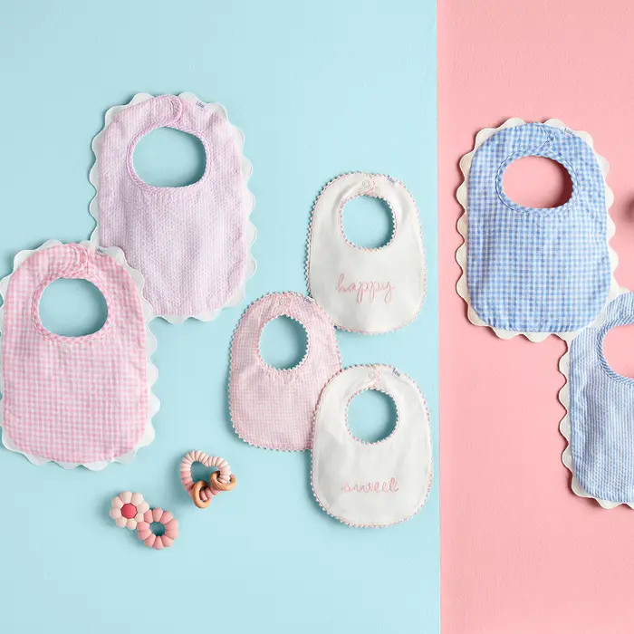 Mud Pie Gingham Scallop Bib | Nordstrom | Nordstrom