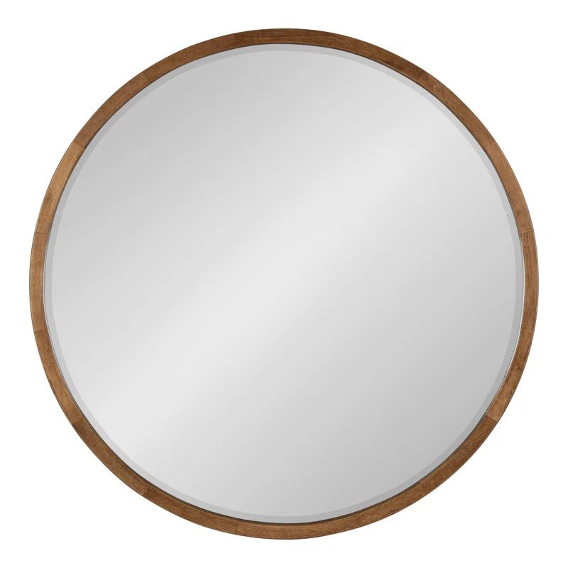 Glover Round Solid Wood Wall Mirror | Wayfair North America