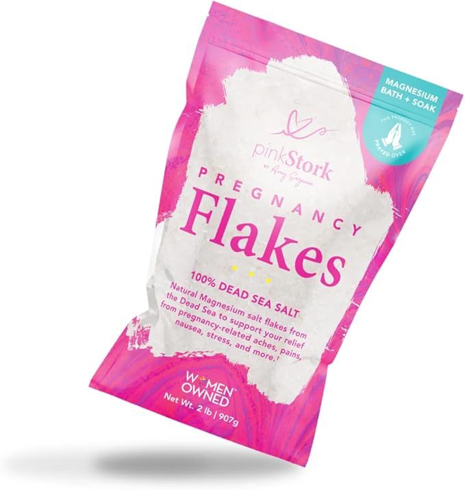 Pink Stork Pregnancy Flakes: Bath Salts with Pure Magnesium (Unscented), Alleviates Pregnancy Ach... | Amazon (US)