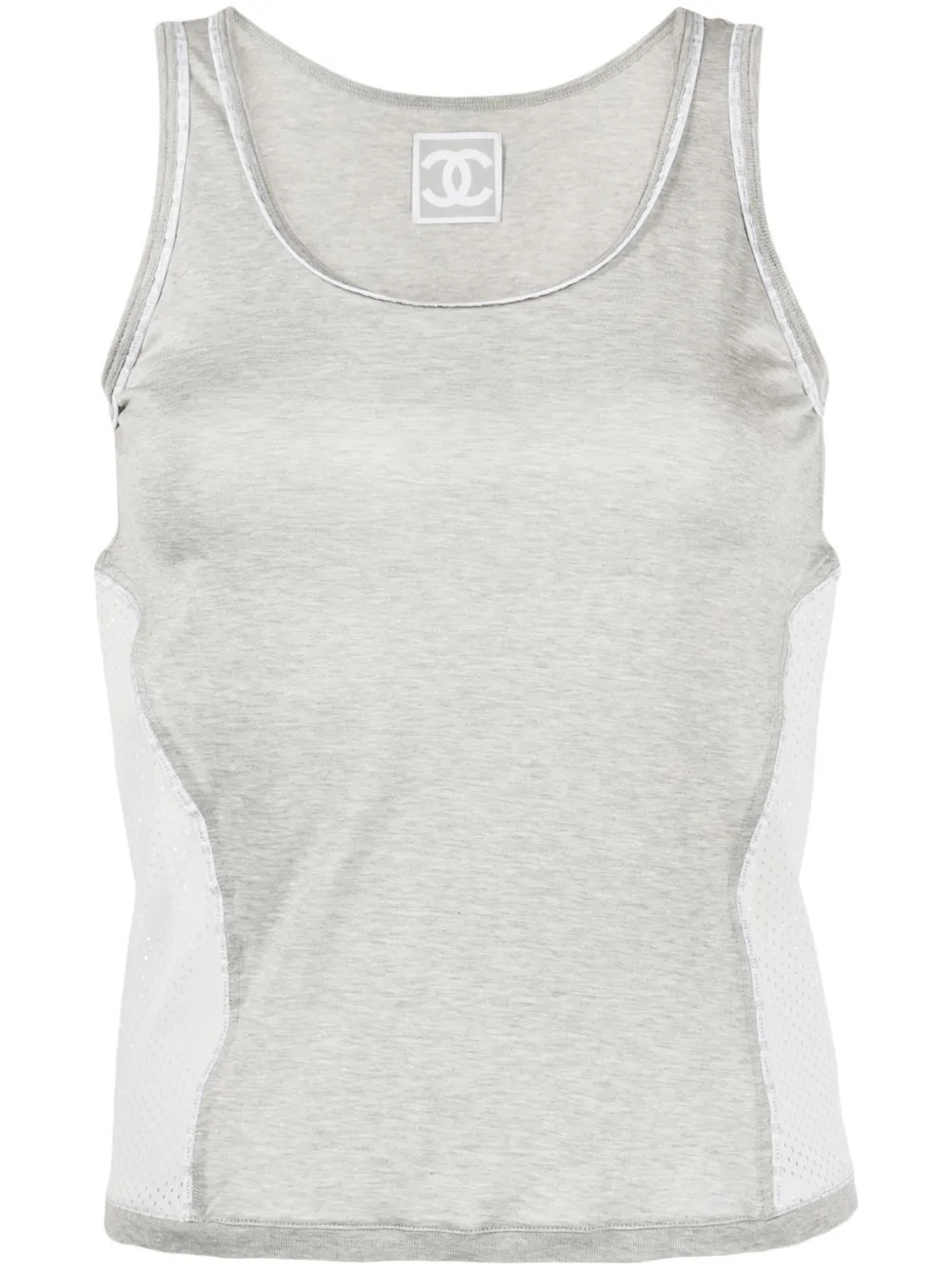 CHANEL Pre-Owned 2004 Sports line panelled tank top - Grey | Farfetch Global