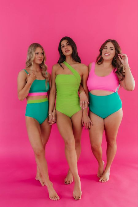 curvy electric summer swim collection! 🌈 

#LTKswim #LTKmidsize #LTKfindsunder100