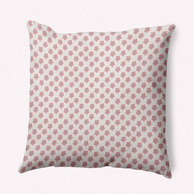 16"x16" Spring Flower Power Square Throw Pillow Whisper White - e by design | Target