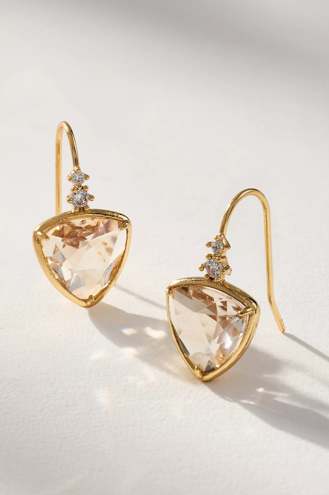 Faceted Stone Drop Earrings | Anthropologie (US)