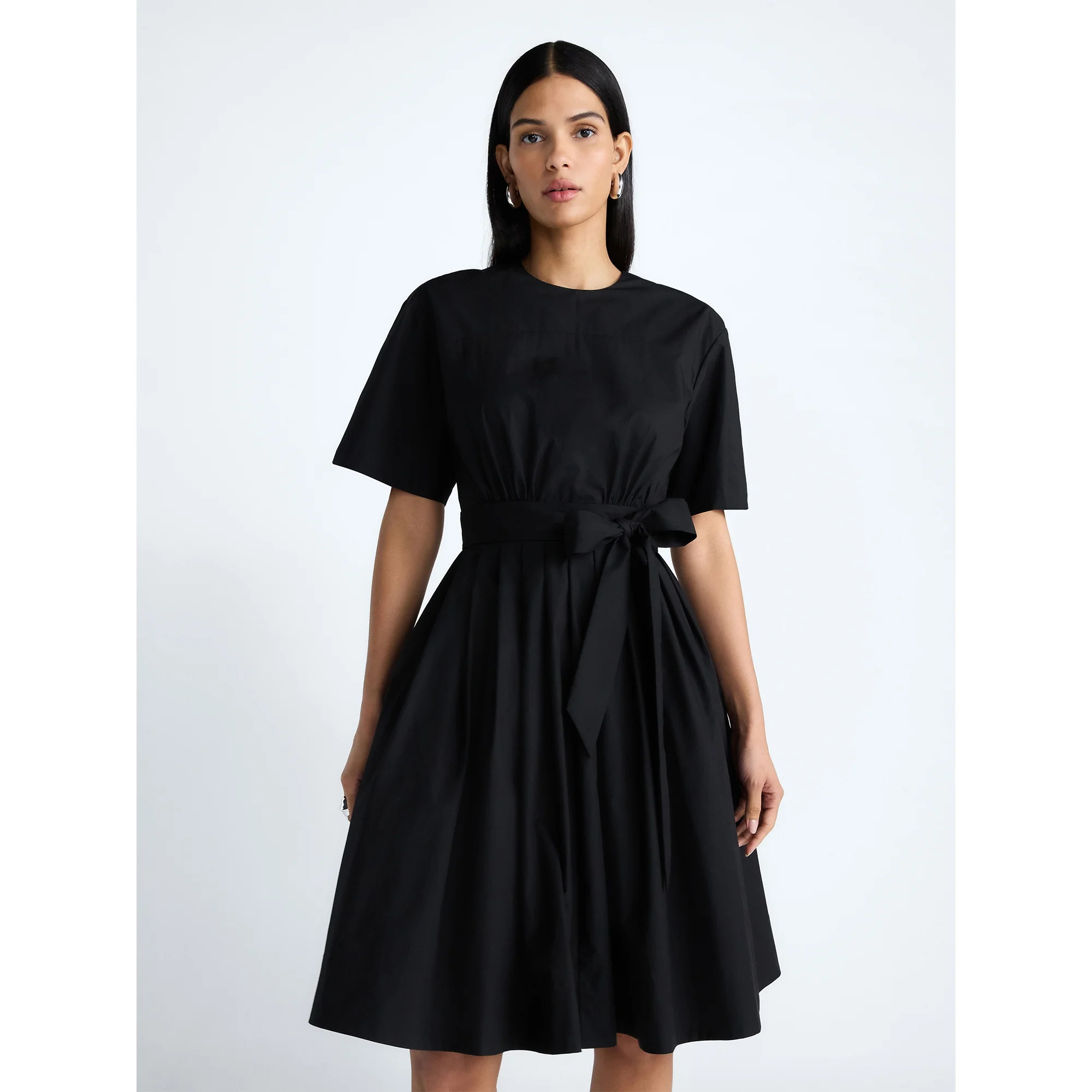 Devil Wears Prada Scoop Collection Women's and Women's Plus Cotton Tie-Waist Midi Dress, Sizes 0-... | Walmart (US)