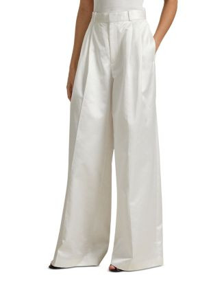Ralph Lauren Pleated Satin Wide Leg Pant  | Bloomingdale's Women | Bloomingdale's (US)