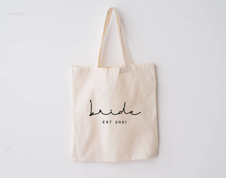 Personalized Tote Bag // Bridal Shower Gift / Engagement Gift | Etsy | Etsy (US)