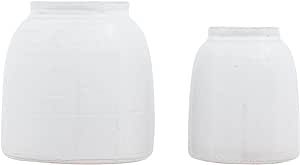 Creative Co-Op Terracotta Vases (Set of 2 Sizes), White, Small and Large | Amazon (US)