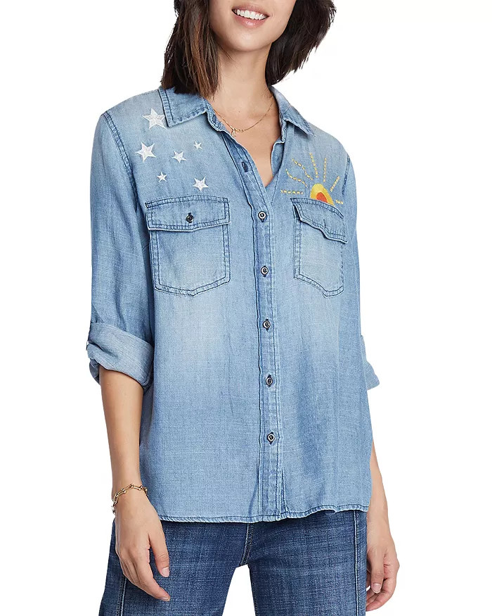 Hello Sunshine Embroidered Denim Shirt | Bloomingdale's (US)