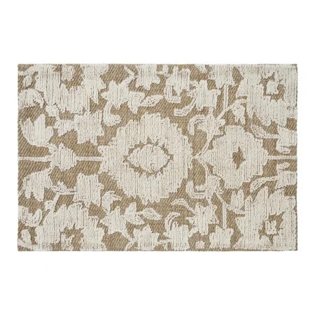 My Texas House Flora Natural Wool Floral Indoor Area Rug, 24" x 36" | Walmart (US)