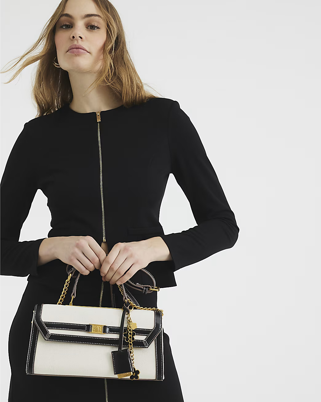 Beige Mini Canvas Tote Cross Body Bag | River Island UK & IE