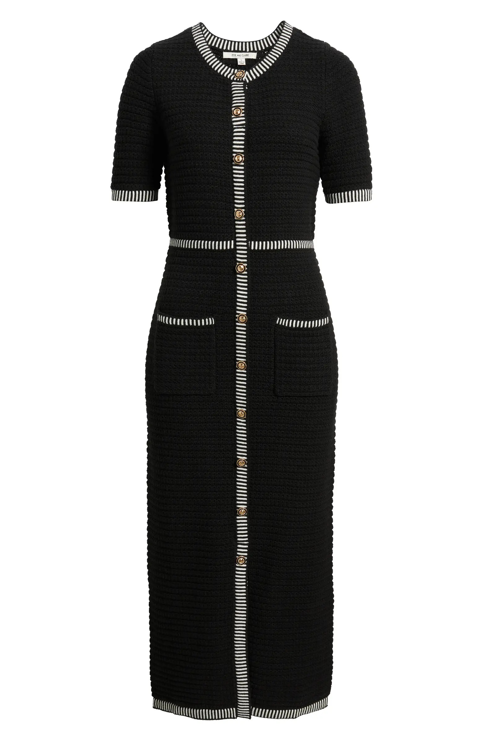 Short Sleeve Structured Sweater Dress | Nordstrom