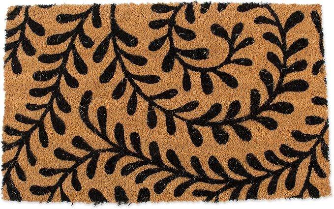 J & M Home Fashions Vinyl Back Coco Doormat, 18 by 30-Inch, Black Ferns | Amazon (CA)