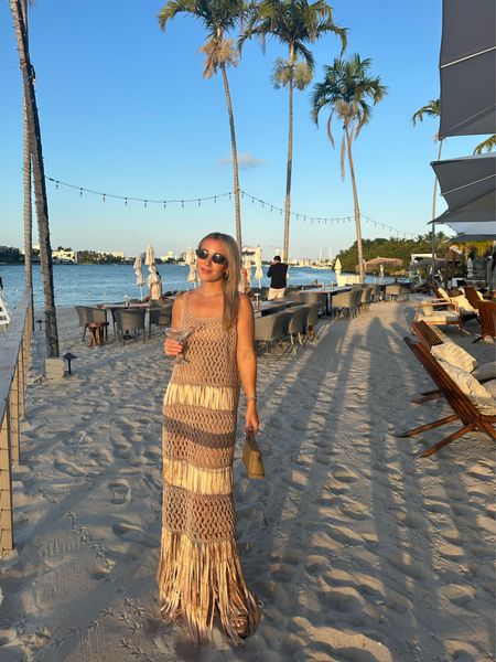 The chicest dress that doubles as a swim cover up for a European summer outfit or as a black tie wedding dress. Just wear with a nude slip underneath like I did.

Also love the fringe detailing - it’s eye-catching, playful, and a conversation starter piece. 