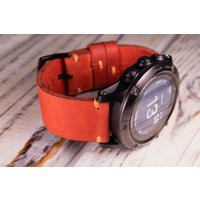 Handmade Leather Watch Strap For Garmin Fenix 6, 6S, 6x Pro /5, 5S, 5x /3, Hr, 3 Band Watch, 20-26mm | Etsy (US)