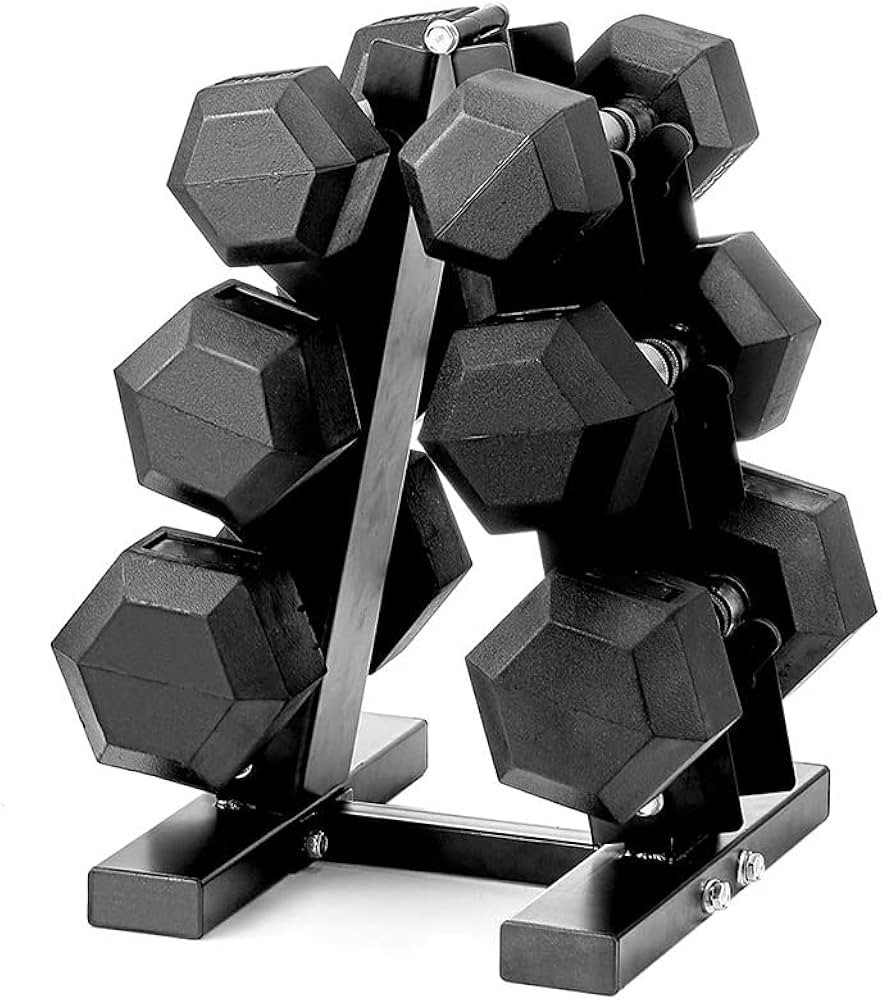 papababe Dumbbell Set Rubber Encased Hex Dumbbell Free Weights Dumbbells Set Home Weight Set with... | Amazon (US)