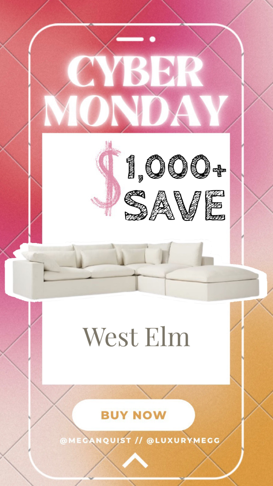 West elm cyber Monday 
Home sales 

#LTKfamily #LTKhome #LTKCyberweek