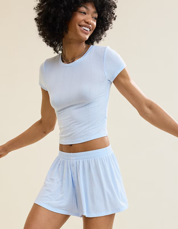 Aerie Superchill Modal Rib Baby T-Shirt | Aerie