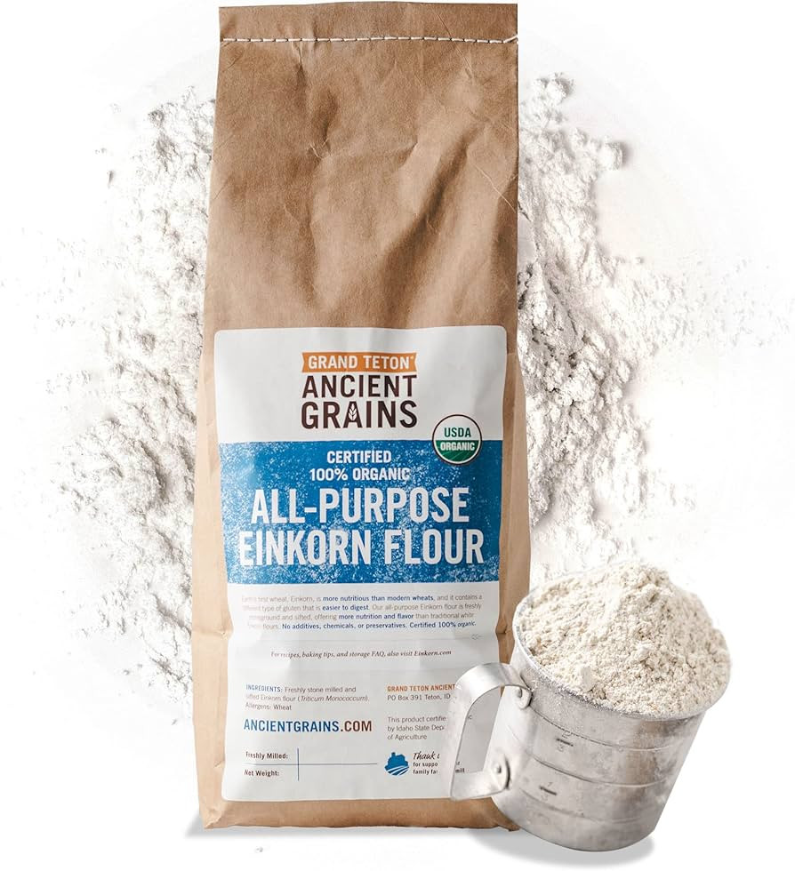 Grand Teton Ancient Grains - 100% Organic All-Purpose Einkorn Flour, Einkorn Flour Organic & Non-... | Amazon (US)