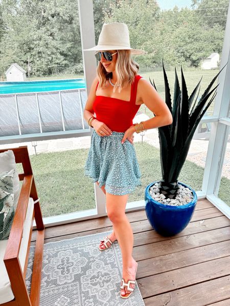 My fave top ever is back in stock in all colors!! I wear a small! The red sells FAST!! 20% OFF ends today! Size small in the skort! Hat is 30% off (I also have the black)

Abercrombie, summer fashion, summer tops, Memorial Day weekend 

#LTKSaleAlert #LTKFindsUnder100 #LTKStyleTip
