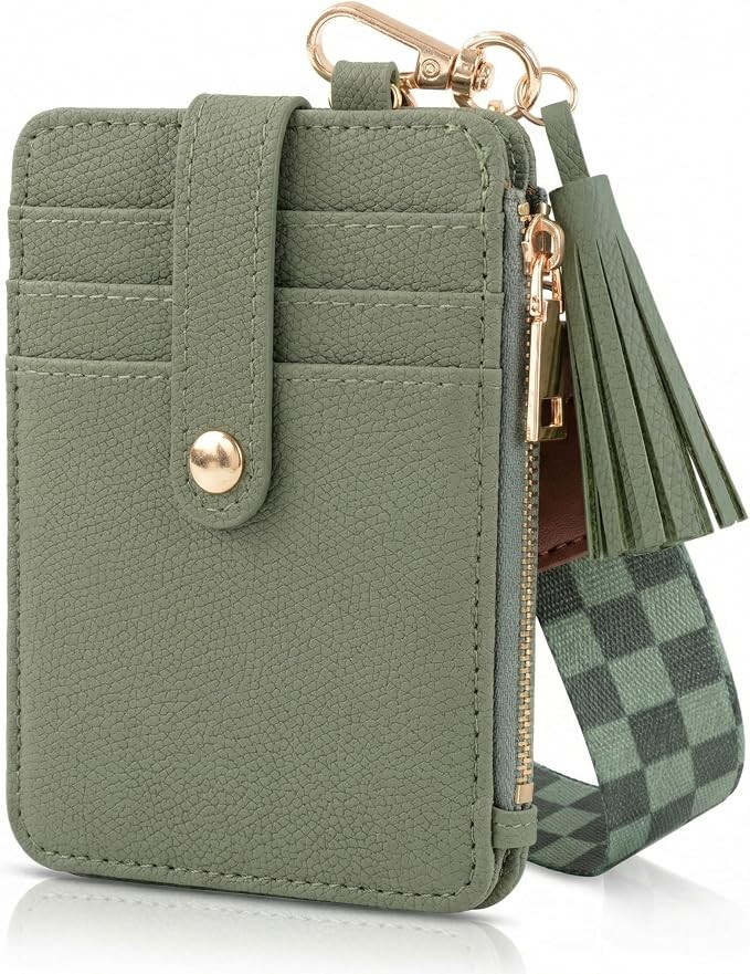 Stylish Wristlet Keychain Wallet for Women - Slim Design Credit Card Holder w/ Plenty of Storage ... | Amazon (US)