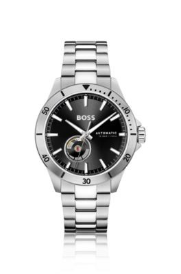 Stainless-steel watch with Japanese automatic movement Men's Watches | Hugo Boss (US)