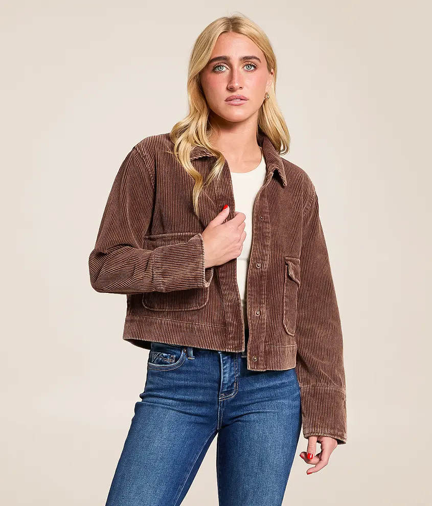Washed Corduroy Cropped Jacket | Buckle