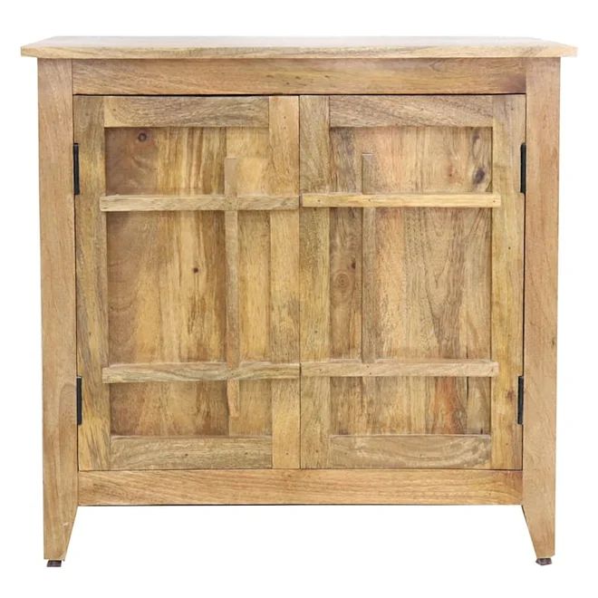 2-Door Natural Mango Wood Cabinet | At Home