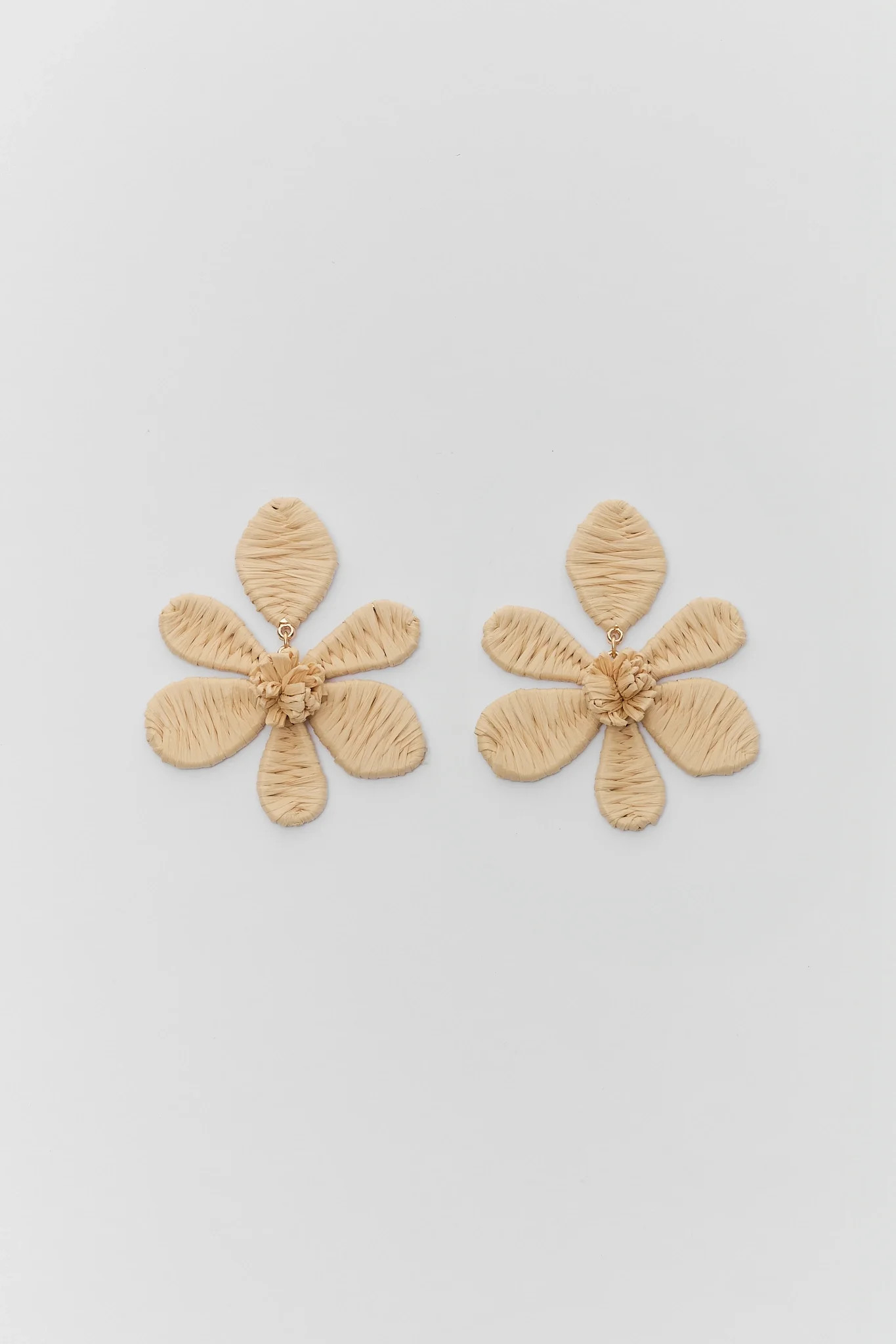 Raffia Flower Drop Earrings | Avara