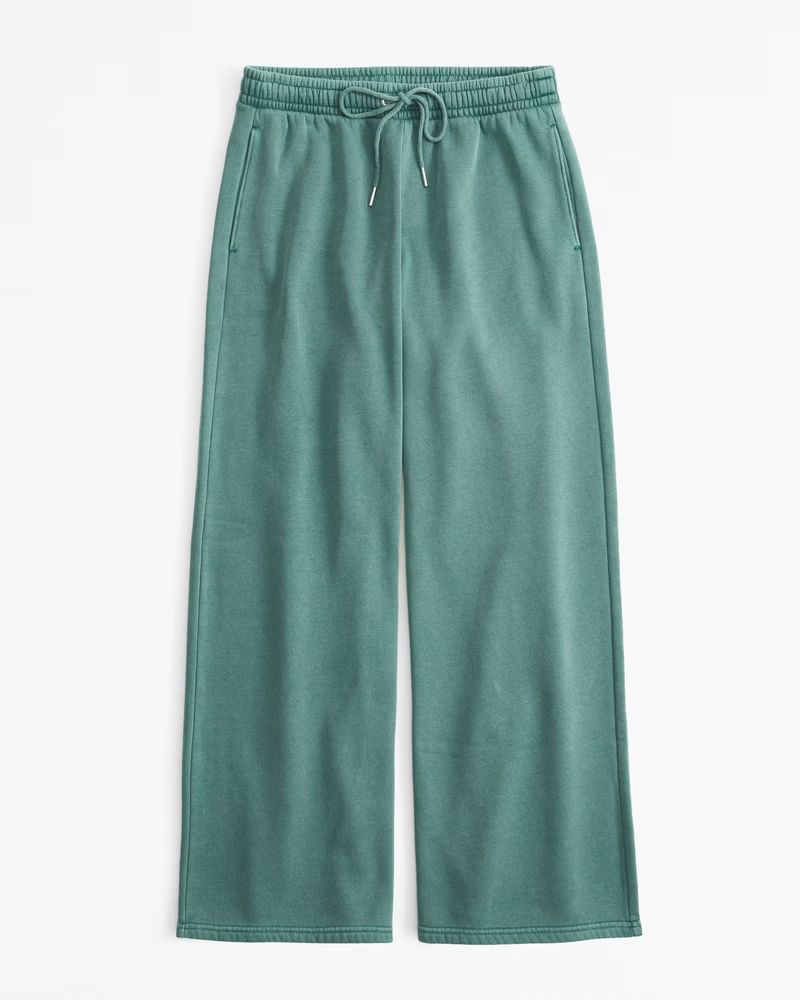 Essential Mid Rise Wide Leg Sweatpant | Abercrombie & Fitch (US)