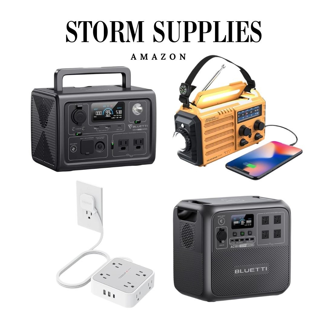 With storms here and more moving up north, these are a few emergency essentials that can be helpful to have on hand. Easy peace of mind items for power outages, charging devices, and staying prepared. These may not arrive in time for this storm, but they’re great to keep saved for future weather and power outages.

#LTKOver40 #LTKmomlife #LTKSeasonal