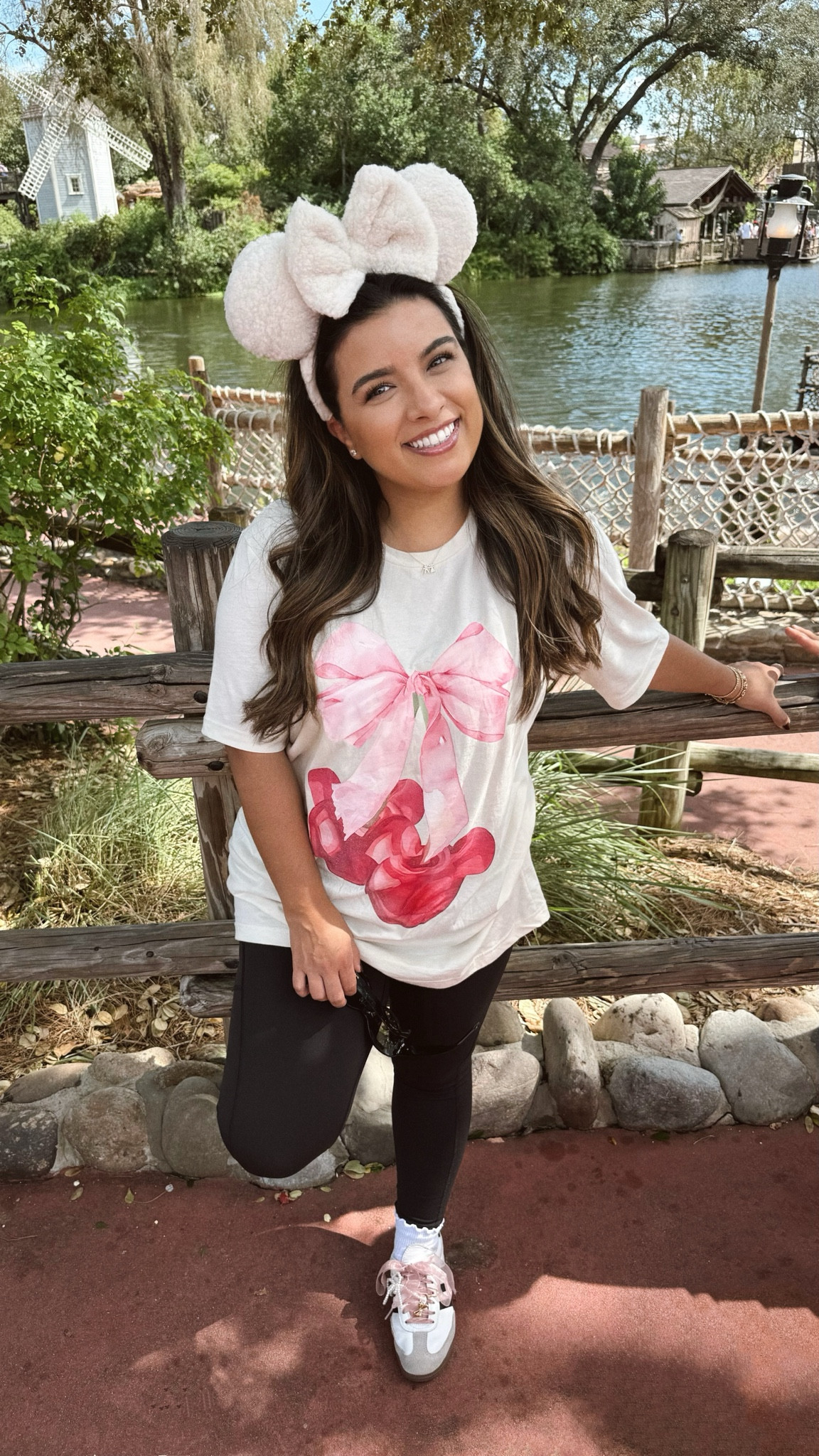 Disney OOTD 🎀 🍒 🐭

#disneyoutfit #disneyshirt #disneybow #disneycherry #disneymom #disneyworld #disneyland #cherry #bows #sherpaears #minnieears #sambas #charms 

#LTKStyleTip #LTKTravel #LTKSeasonal