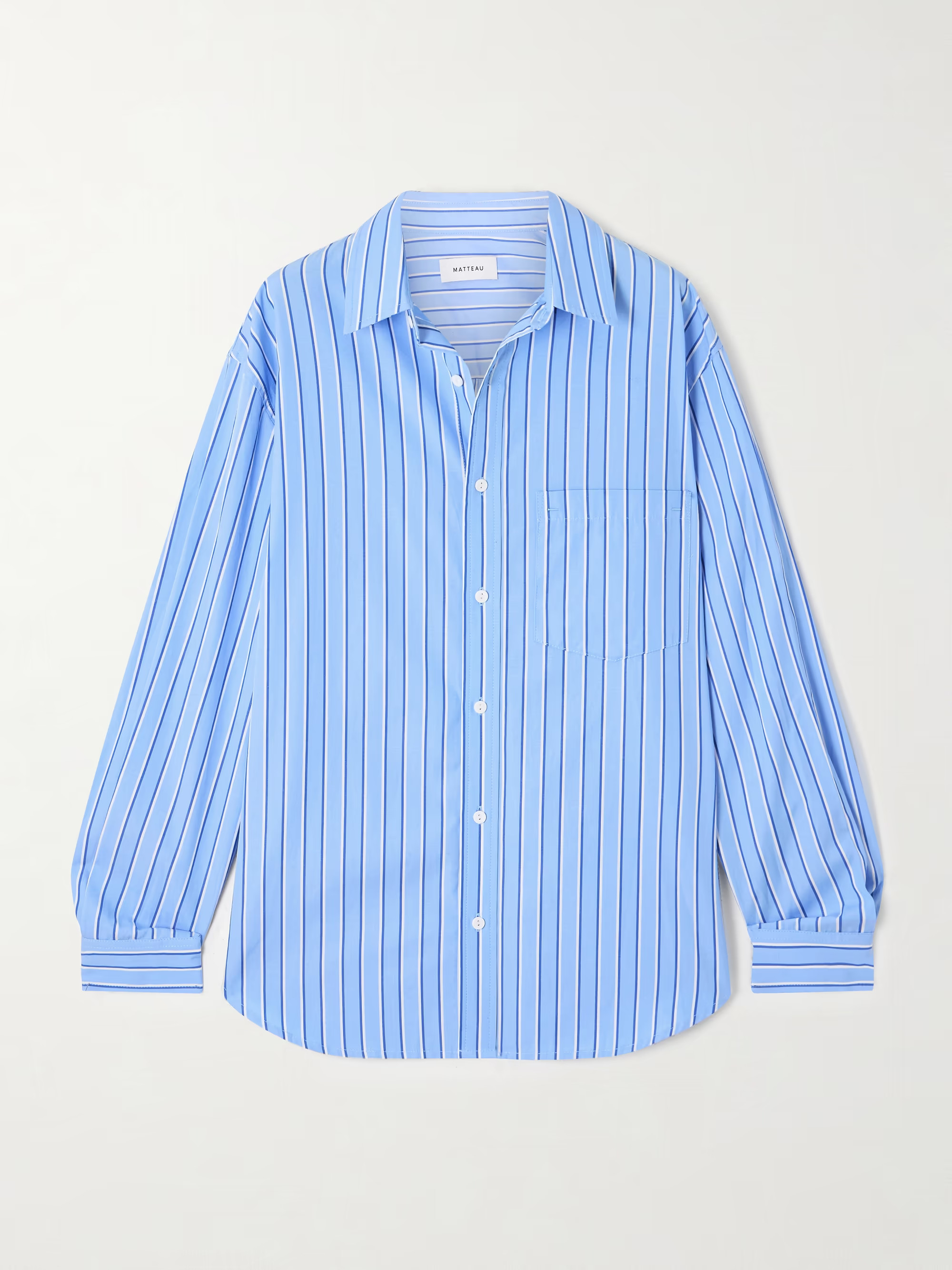 Striped organic cotton-poplin shirt | NET-A-PORTER (US)